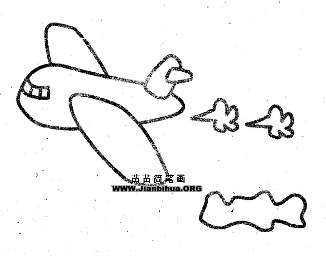 航天飞机简笔画，航天飞机漫画图片