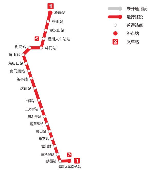 地铁1号线全程线路图图片