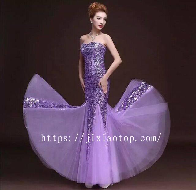 十二星座紫色长礼服，十二星座代表的仙女